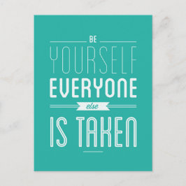 Wees jezelf Inspirerend Quote Briefkaart