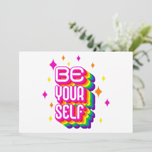 Wees jezelf! kaart (Staand voorkant)