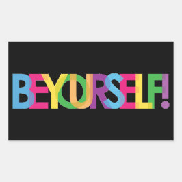 Wees jezelf LHBT-Sticker Rechthoekige Sticker