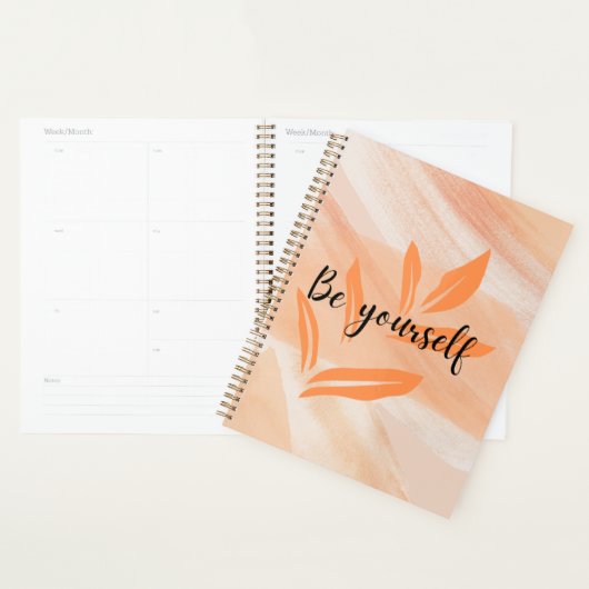 Wees jezelf, Oranje patroon Planner (Display)