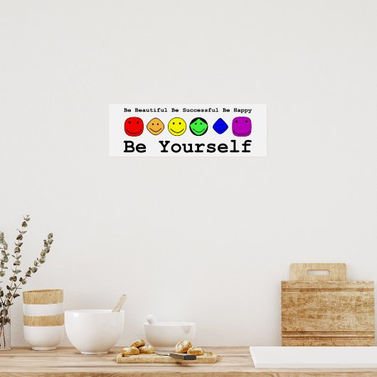 Wees jezelf poster (Keuken)