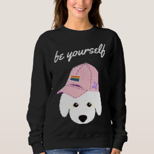 Wees jezelf regenboog Pet poedel Trui