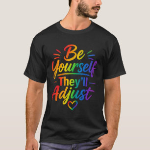 Wees jezelf Regenboogvlag T-shirts