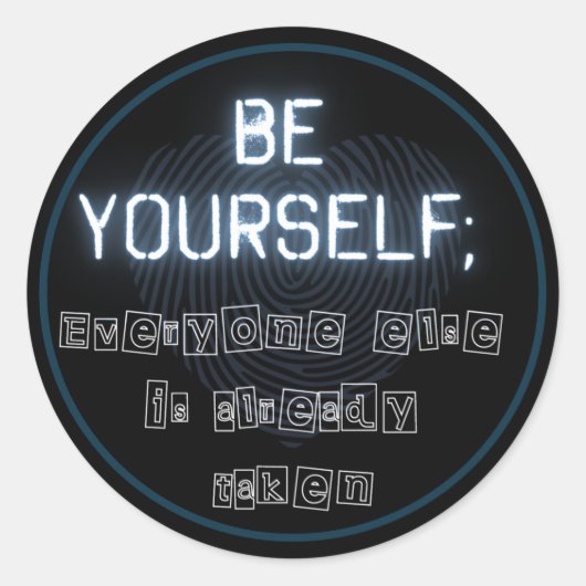 Wees jezelf ronde sticker (Voorkant)