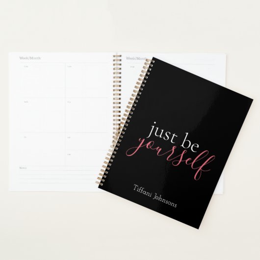 Wees jezelf Roze Modern Minimalist Planner (Display)