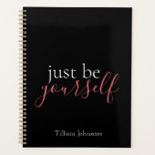 Wees jezelf Roze Modern Minimalist Planner (Voorkant)