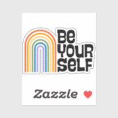 Wees jezelf sticker (Vel)
