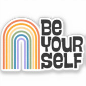 Wees jezelf sticker (Voorkant)