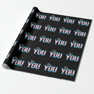 Wees jezelf - Trans-wit Cadeaupapier