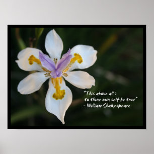 Wees jezelf trouw inspirerende quote poster