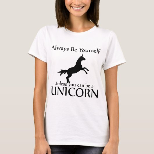 Wees jezelf Unicorn T-shirt (Voorkant)