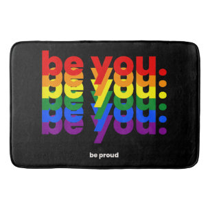 Wees jezelf, wees trots LGBTQ Pride Regenboog Lesb Badmat