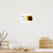 Wees jezelf zonnebloem-Poster Poster (Keuken)