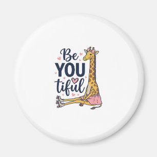 Wees Jij Tiful Giraffe Roller Skate Vintage T-shir Magneet