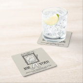 Wees jij! vierkante kartonnen onderzetter (Insitu)