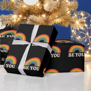 Wees jijzelf Homobeweging Pride LGBTQ Bondgenoot R Cadeaupapier