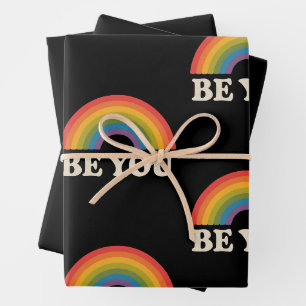 Wees jijzelf Homobeweging Pride LGBTQ Bondgenoot R Inpakpapier Vel