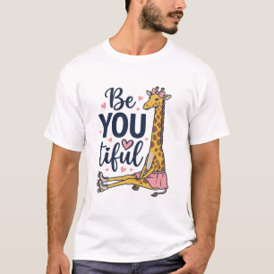 Wees Jouw Prachtige Giraffe Roller Skate Vintage T T-shirt