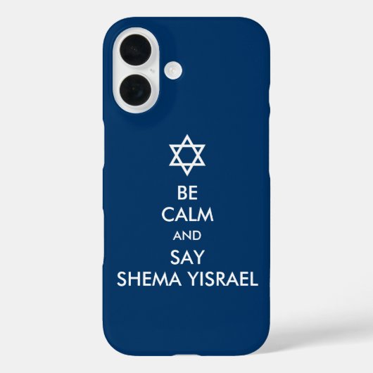 Wees kalm en zeg Shema Yisrael Case-Mate iPhone Case (Achterkant)