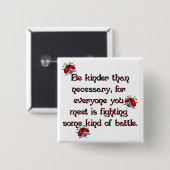 Wees kinder vierkante button 5,1 cm (Voorkant /achterkant)