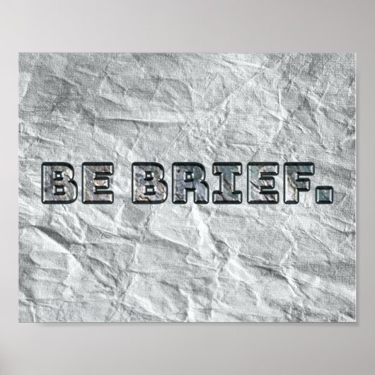 Wees kort. poster (Voorkant)