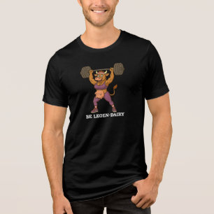 Wees Legen-Dairy – Grappige Koe Gewichtheffen Gym Tri-Blend Shirt