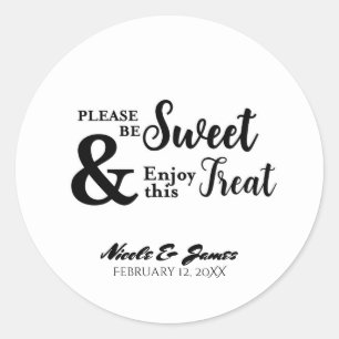 Wees lief Geniet van deze traktatie aangepaste par Ronde Sticker