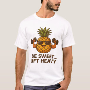 Wees Lief Heb Zware Ananas Gym Fitness Grappig T-shirt