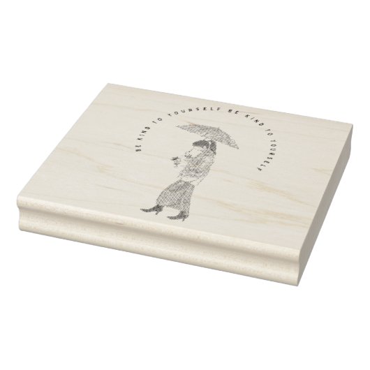 Wees lief voor jezelf 	rubberstempel (Stempel)