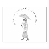 Wees lief voor jezelf 	rubberstempel (Afrduk)