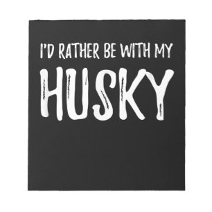 Wees liever bij mijn man Funny Dog Gift Notitieblok