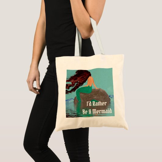 Wees liever een zeemeermin kruidenier Canvas tas F (Voorkant (product))