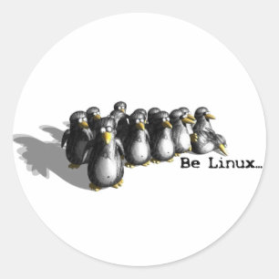 Wees Linux Ronde Sticker