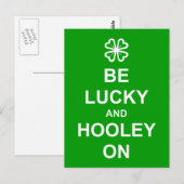 'Wees Lucky en Hooley on'-briefkaart Briefkaart (Voorkant / Achterkant)