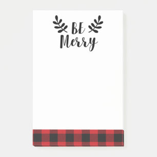 Wees Merry Modern Script Buffalo Pset Post-it® Notes
