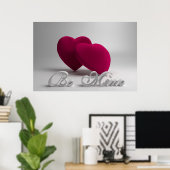 Wees mijn 3D Hearts Valentijn Poster (Thuiskantoor)