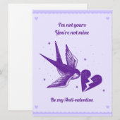 Wees mijn anti-valentijnkaart - Gebroken hart Feestdagenkaart (Voorkant / Achterkant)