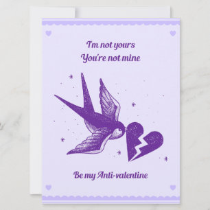 Wees mijn anti-valentijnkaart - Gebroken hart Feestdagenkaart