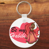 Wees mijn Belly Dance Habibi Sleutelhanger (Voorkant)