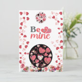 Wees mijn bloemenbol roze harten Valentijnsdag Feestdagenkaart (Staand voorkant)