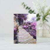 wees mijn bloemenmeisje houten pad uitnodiging briefkaart (Staand voorkant)