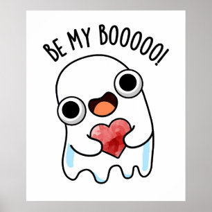 Wees mijn boek Grappige Ghost Pun Poster