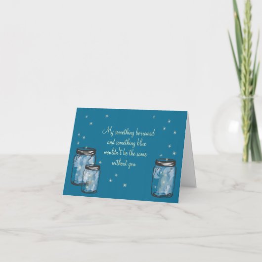 Wees mijn Bridesmad - Mason Jar & Fireflies (Voorkant)