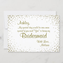 Wees mijn Bridesmaid | GoudConfetti Kaart