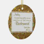 Wees mijn Bridesmaid Keepslag Keramisch Ornament (Rechts)