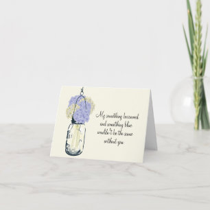 Wees mijn Bridesmaid Mason Jar en Hydrangeas