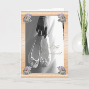 Wees mijn Bridesmaïde Abritish Satin Kaart