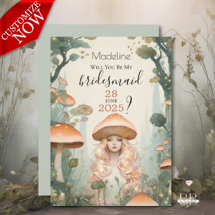 Wees mijn bruidsmeisje Enchanted Mushroom Oasis Kaart