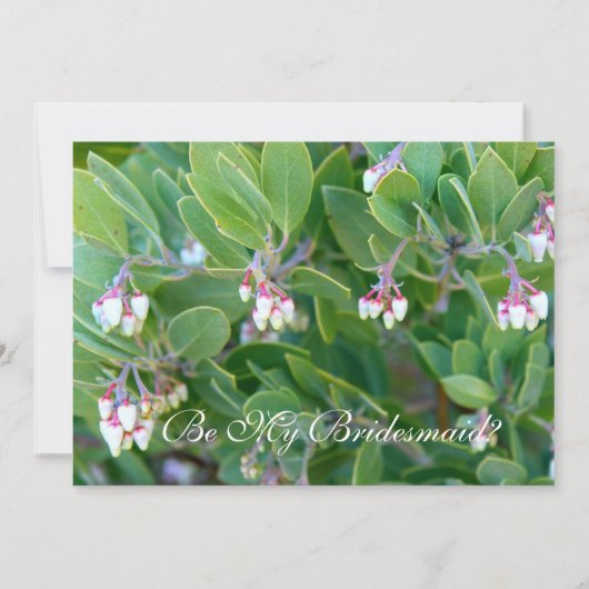 Wees mijn bruidsmeisje manzanita bloesems kaart (Voorkant)