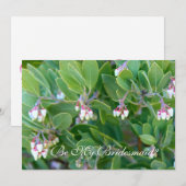 Wees mijn bruidsmeisje manzanita bloesems kaart (Voorkant / Achterkant)